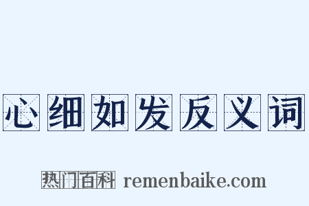 心细如发反义词是什么意思的图片